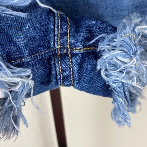 Free People Highrise Distressed Cutoff Jean Shorts - Picture 5 of 5